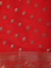 Red Butta Design Chiffon Saree