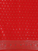 Red Butta Design Semi Banarasi Saree