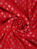 Red Butta Design Semi Banarasi Saree