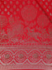 Red Butta Design Semi Banarasi Saree