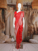 Red Butta Design Semi Banarasi Saree