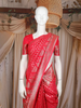 Red Butta Design Semi Banarasi Saree
