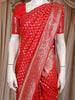 Red Butta Design Semi Banarasi Saree