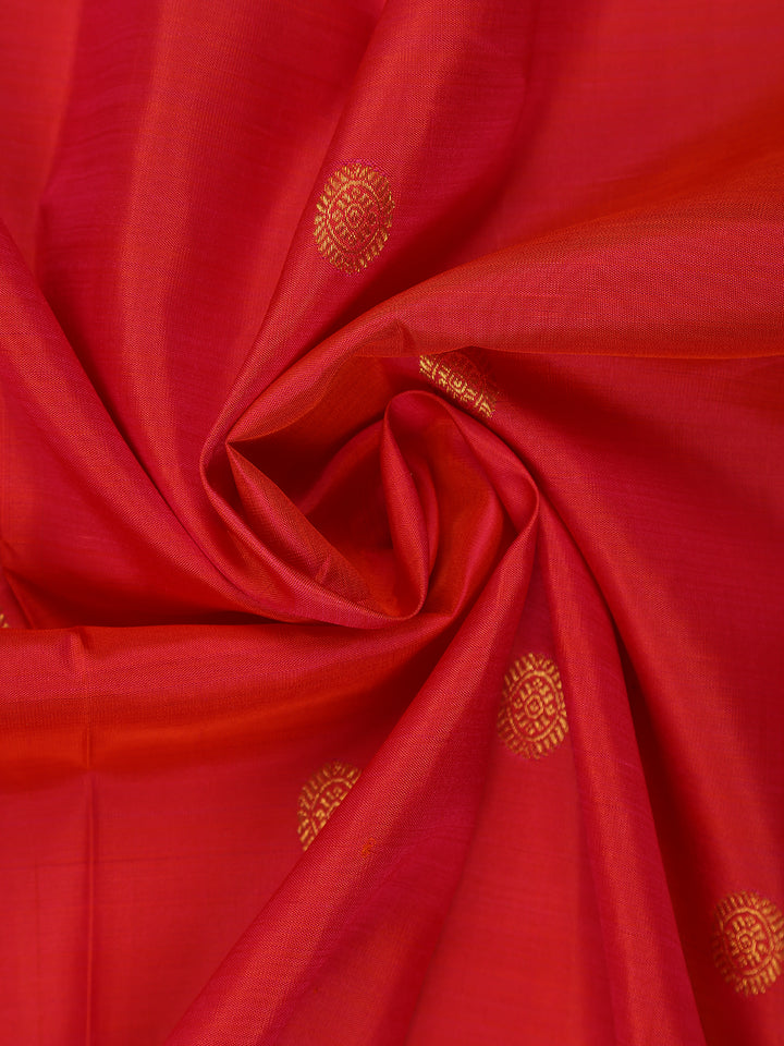 Red Butta Designed Silk Saree - Diadem