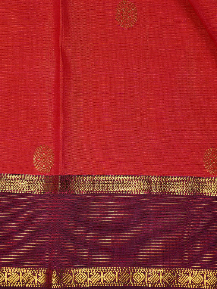 Red Butta Designed Silk Saree - Diadem