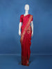 Red Butta Motif Woven Pure Kanchipuram Silk Saree