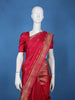 Red Butta Motif Woven Pure Kanchipuram Silk Saree