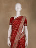 Red Butta Woven Banarasi Silk Saree