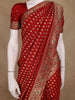 Red Butta Woven Banarasi Silk Saree