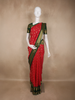 Red Butta Woven Design Art Silk Fancy Wear Saree with Contrast Border