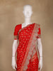 Red Butta Woven Design Banarasi Silk Saree