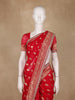 Red Butta Woven Design Banarasi Silk Saree