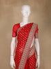 Red Butta Woven Design Banarasi Silk Saree