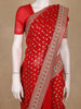 Red Butta Woven Design Banarasi Silk Saree