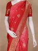 Red Butta Woven Design Banarasi Silk Saree