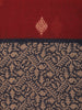 Red Butta Woven Design Cotton Saree with Contrast Border