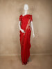 Red Butta Woven Design Kanchipuram Silk Saree with Zari Border