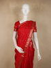 Red Butta Woven Design Kanchipuram Silk Saree with Zari Border