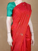 Red Butta Woven Design Pure Kanchipuram Silk Saree