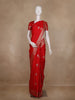 Red Butta Woven Design Semi Banarasi Saree wit Zari Border