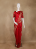 Red Butta Woven Design Semi Banarasi Silk Saree