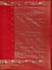 Red Butta Woven Design Semi Banarasi Silk Saree