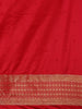Red Butta Woven Design Semi Banarasi Silk Saree