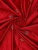 Red Butta Woven Design Semi Banarasi Silk Saree