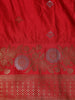 Red Butta Woven Design Semi Banarasi Silk Saree
