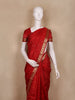 Red Butta Woven Pure Kanchipuram Silk Saree