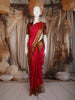 Red Butta Zari Woven Design Pure Kanchipuram Silk Saree With Contrast Varisai Pattu Border