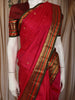 Red Butta Zari Woven Design Pure Kanchipuram Silk Saree With Contrast Varisai Pattu Border