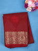 Red Checked Design Mysore Silk Saree - Diadem