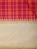 Red Checked Design Pure Kanchipuram Silk Saree with Gold Zari Border