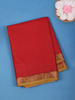 Red Checked Mysore Silk Saree With Mustard Zari Border