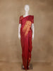Red Checkered Woven Pure Kanchipuram Silk Saree