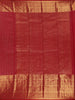 Red Checkered Woven Pure Kanchipuram Silk Saree