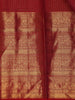 Red Checkered Woven Pure Kanchipuram Silk Saree