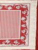Red Checks Semi Tussar Saree With Designer Border