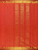 Red Checks Woven Pure Kanchipuram Silk Saree With Zari Border