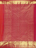 Red Checks Woven Pure Kanchipuram Silk Saree with Rich Zari Border