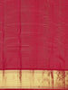 Red Checks Woven Pure Kanchipuram Silk Saree with Rich Zari Border