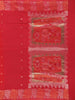 Red Circle Motif Design Semi Tussar Silk Saree