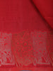 Red Circle Motif Design Semi Tussar Silk Saree