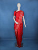 Red Circle Motif Design Semi Tussar Silk Saree
