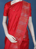 Red Circle Motif Design Semi Tussar Silk Saree