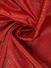 Red Diamond Butta Woven Pure Kanchipuram Silk Saree With Golden Zari Border