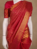 Red Diamond Butta Woven Pure Kanchipuram Silk Saree With Zari Border