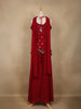 Red Embroidered Design Chiffon Palazzo Suit