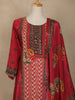 Red Embroidered Design Crepe Palazzo Suit